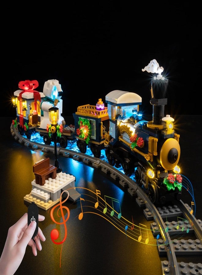 BrickSoul LED Light Up Kit Compatible with Lego Christmas Train 10361 Building Set, Upgraded Christmas Sound Version with Music Playback, Lighting Accessories, Gift for Lego Fans, Not 10361 Building - Image 1